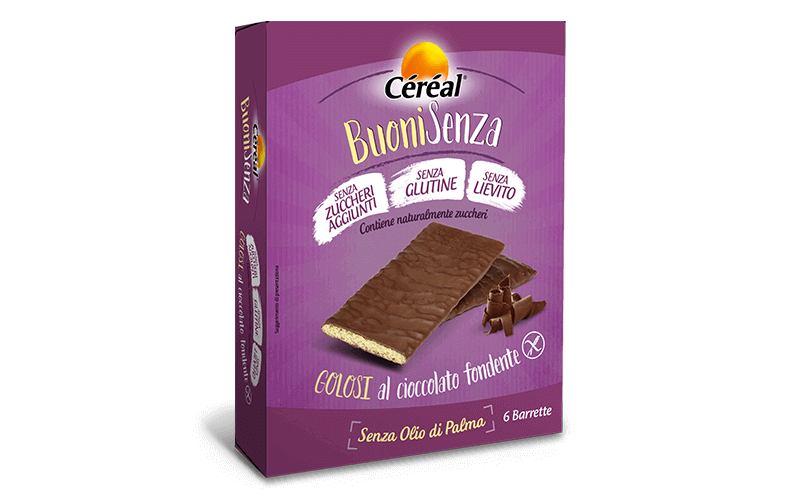 Merendine Golosi al cioccolato fondente Buoni Senza su cereal.it
