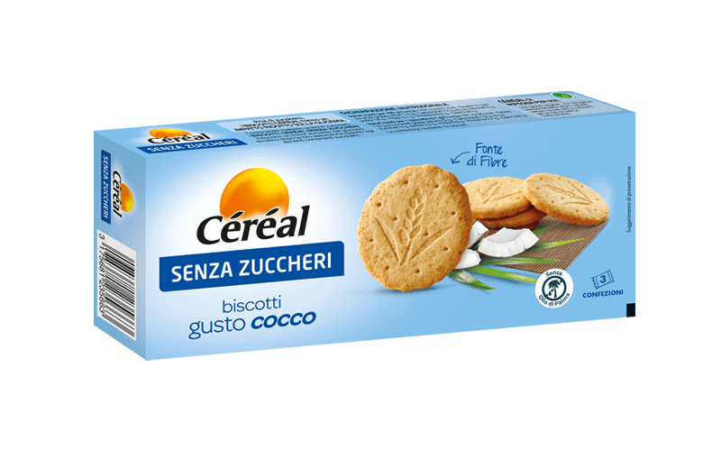 Biscotti gusto Cocco Céréal senza zuccheri