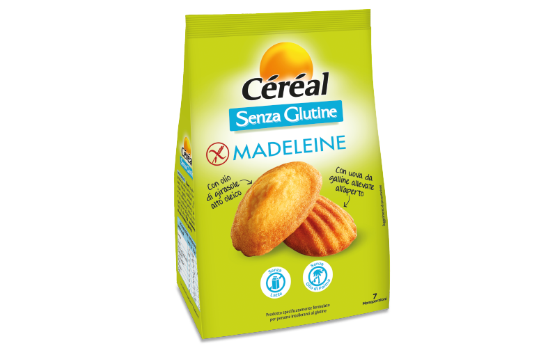 Madeleine Céréal senza glutine e senza lattosio