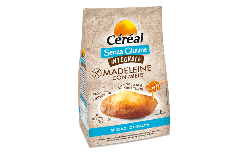 Madeleine con Miele integrali Céréal senza glutine e lattosio