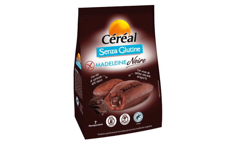 Madeleine Noire Céréal al cacao, senza glutine e lattosio