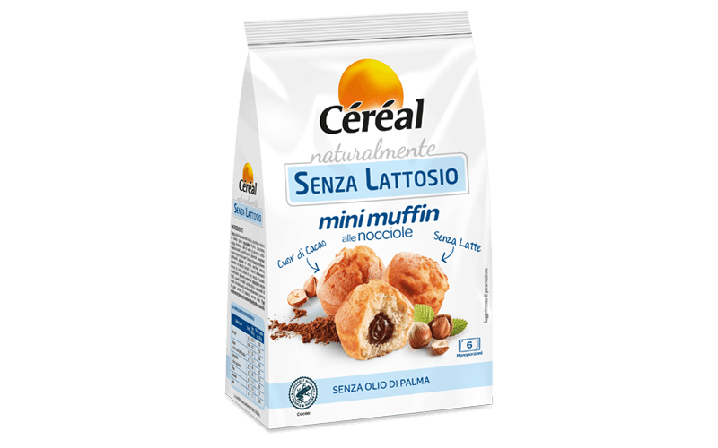Mini Muffin alle nocciole Céréal, senza lattosio e glutine