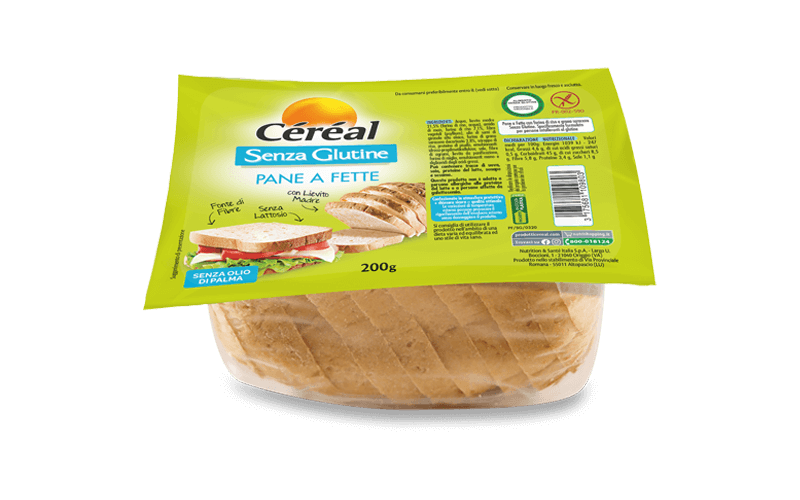 Pane a fette Céréal senza glutine e lattosio