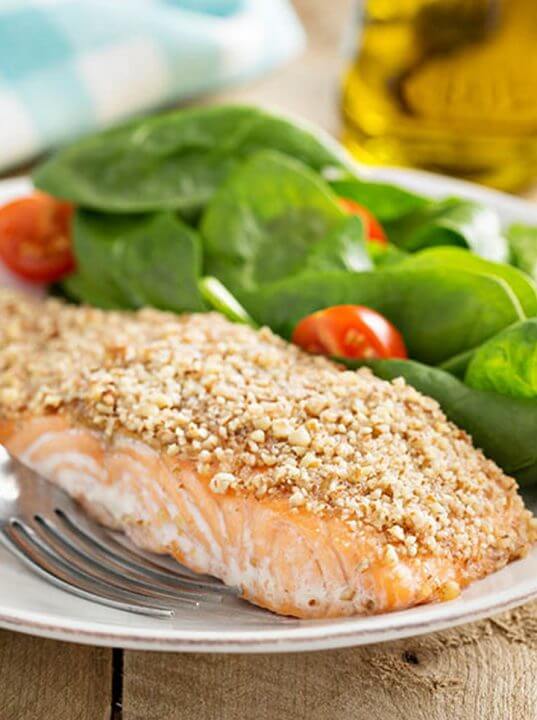 Trancio di salmone in crosta di Cracker Céréal