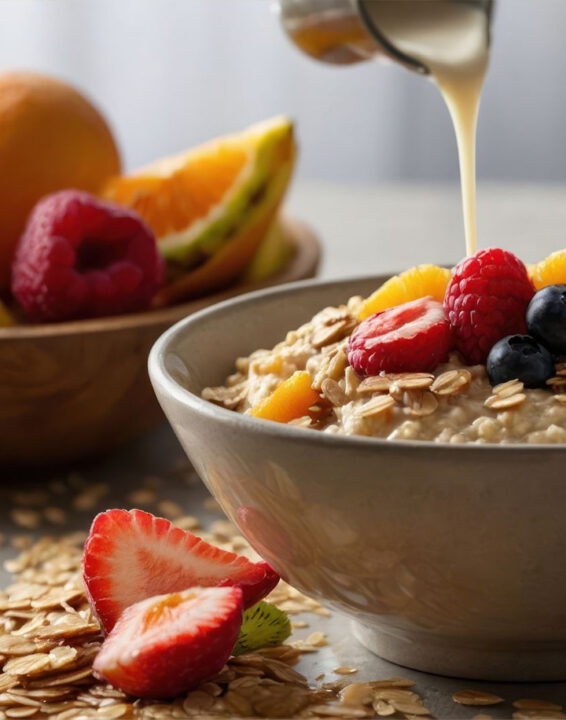 Fibre a colazione: porridge alla frutta, Céréal