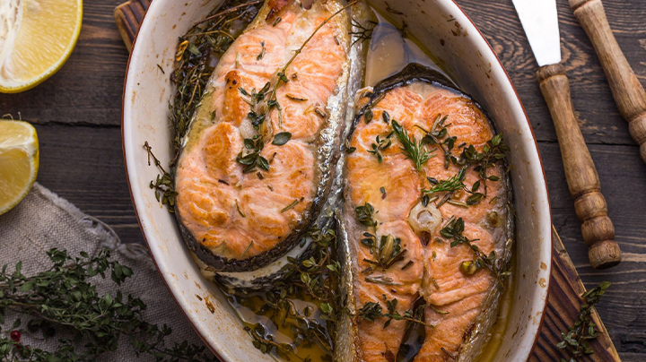 Meal prep settimanale gluten free: salmone arrostito con le erbe