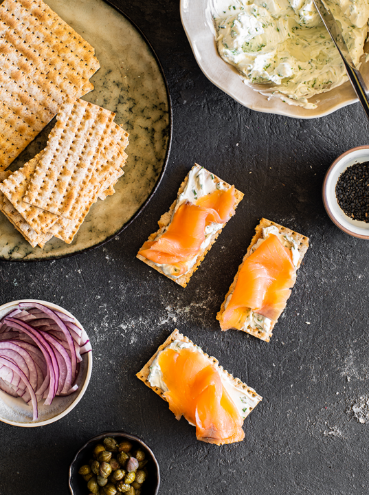 sfoglie con salmone céréal