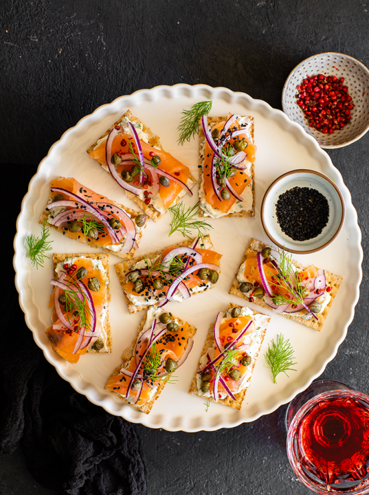 sfoglie con salmone céréal